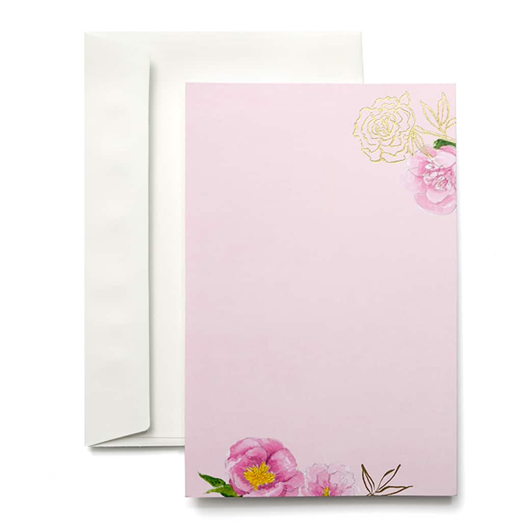 Mara Mi Print At Home Invitation Kit Floral Gold Foil